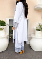 Gulposh Zarwish Hand Work (Stitched ) White Women 2pcs