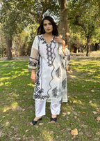 Sabahaats "Beautiful Embroidered Dress for Women Women 3pcs