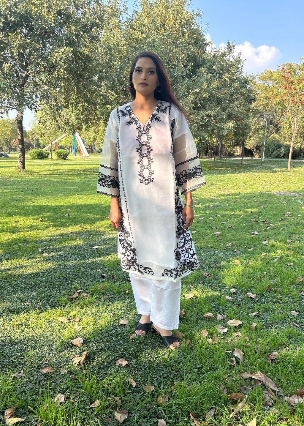 Sabahaats "Beautiful Embroidered Dress for Women Women 3pcs