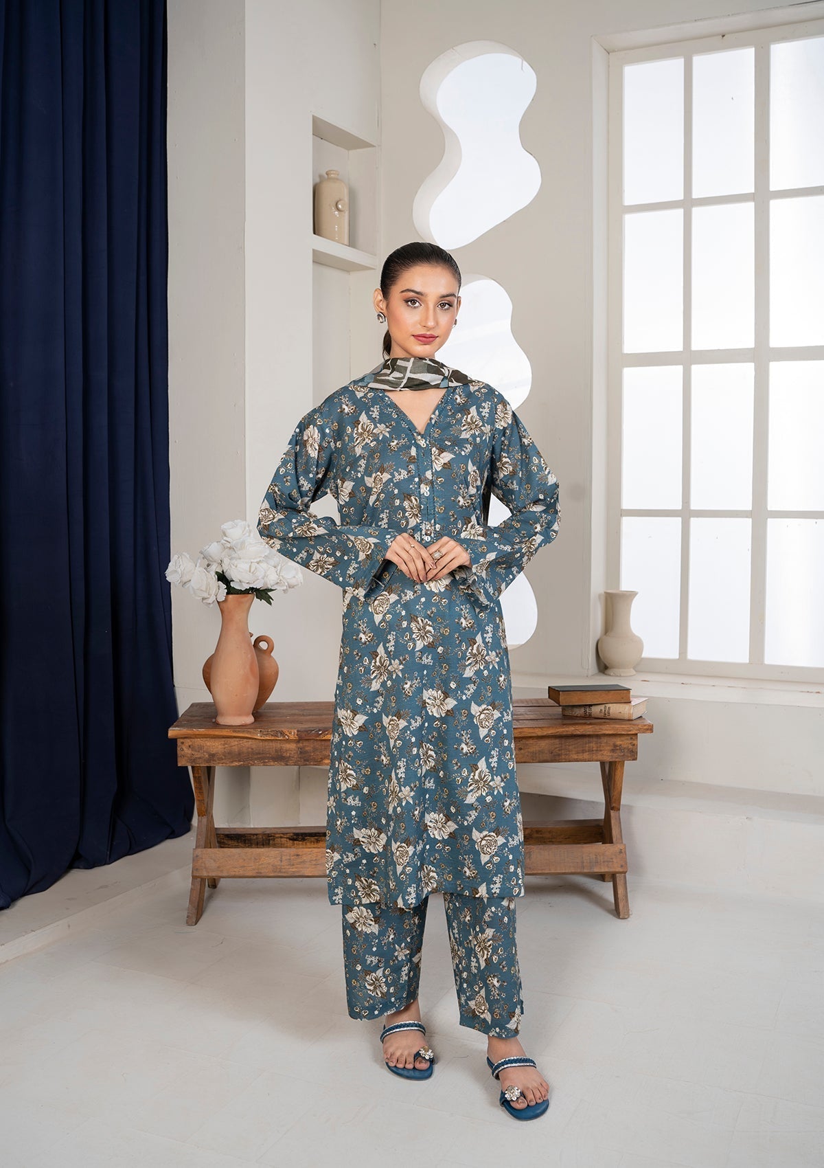 Bin Tayyab (BT006140 BLU) Women 3pcs