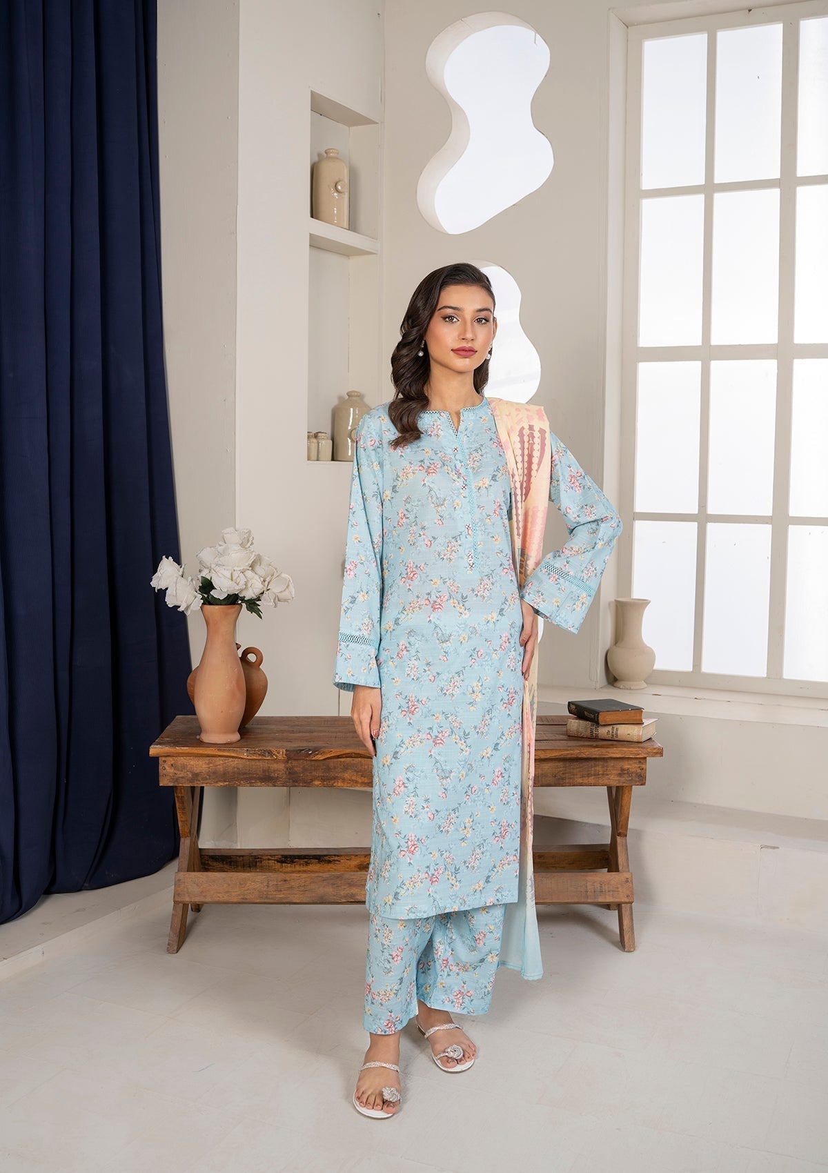 Bin Tayyab (BT006140 SKY) Women 3pcs