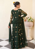 Ayesha Closet Surtaal Bottle Green Women 3pcs