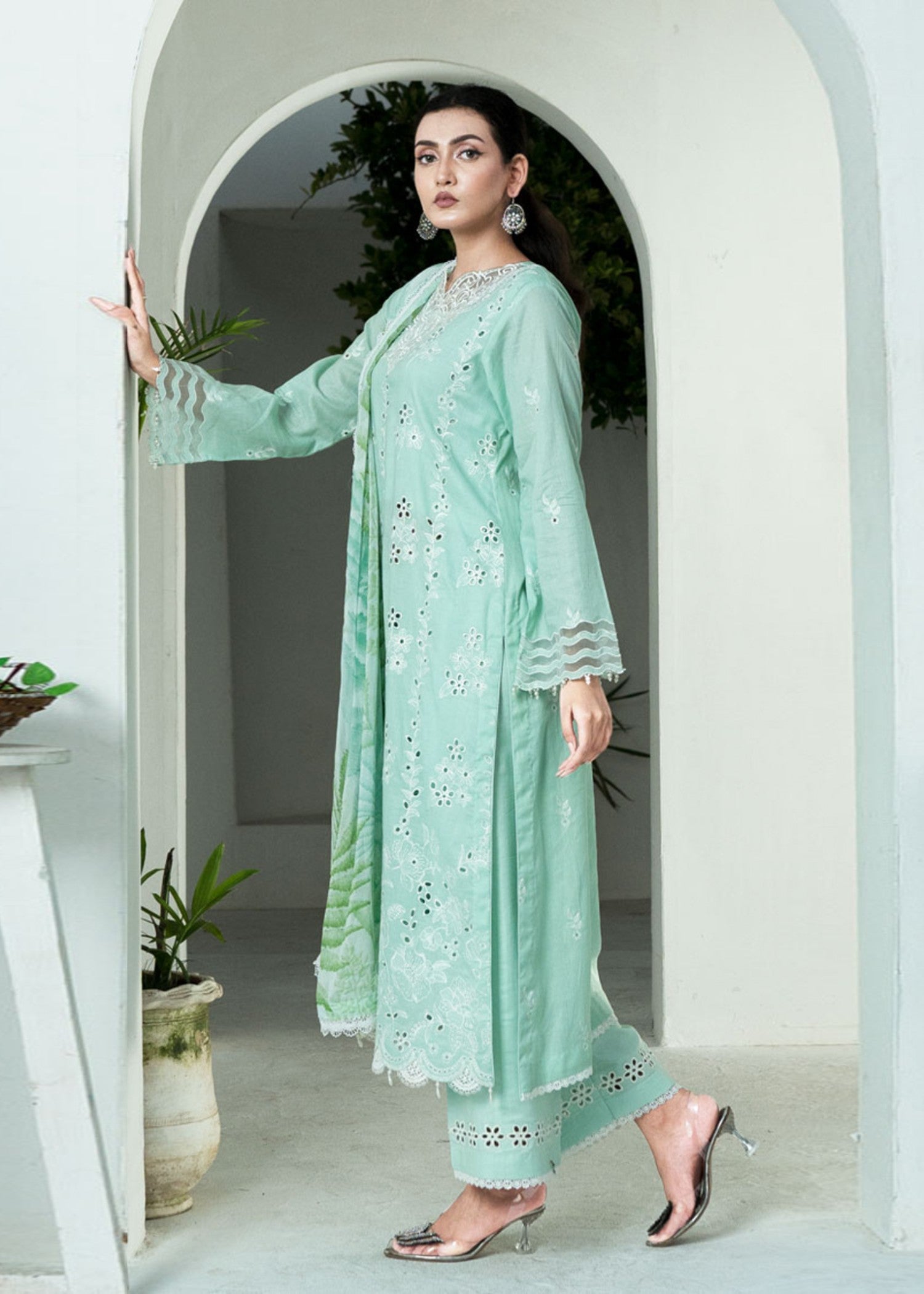 Libaas By Umairnawaz LNF 01 AQUA Women 3pcs