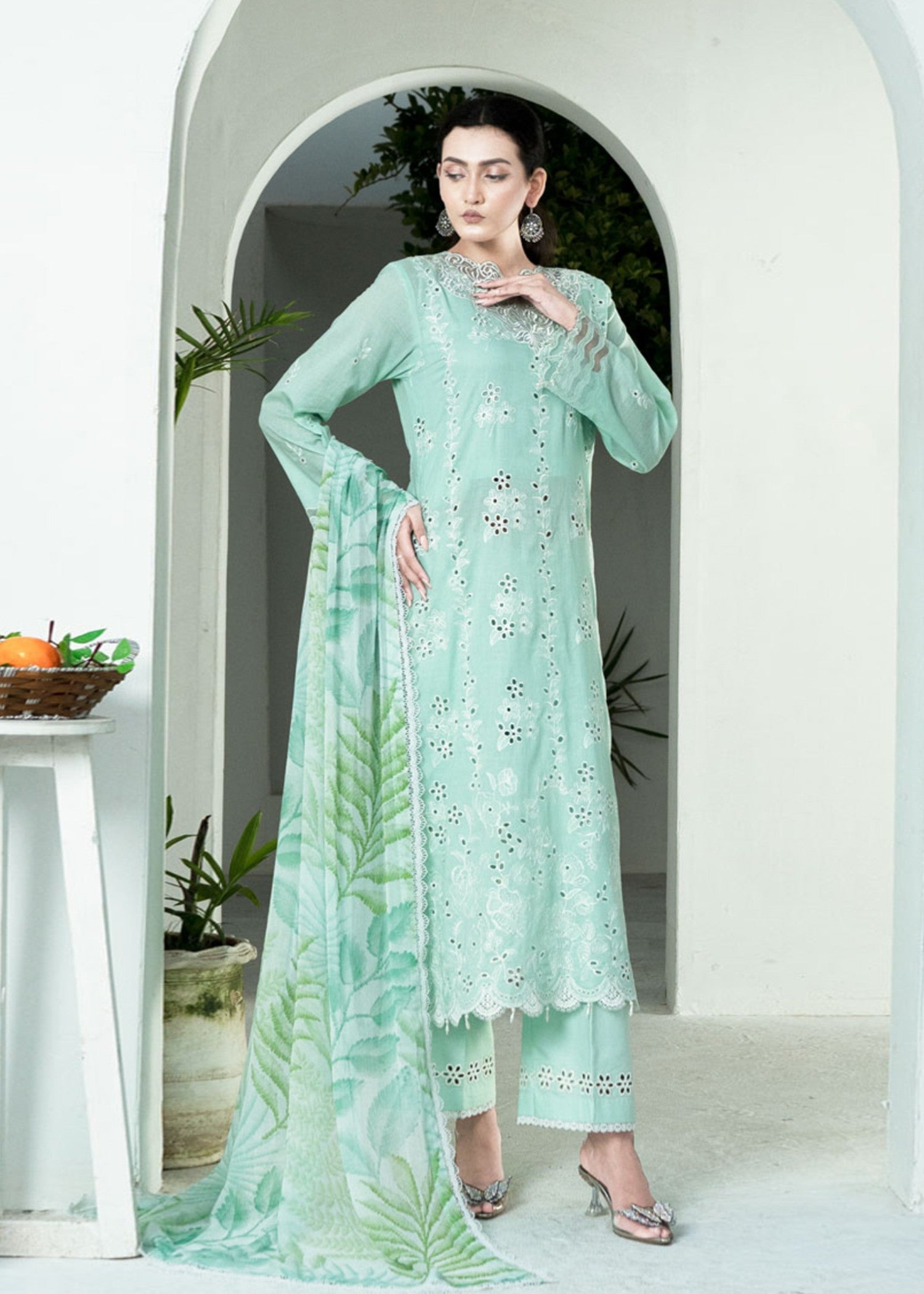 Libaas By Umairnawaz LNF 01 AQUA Women 3pcs