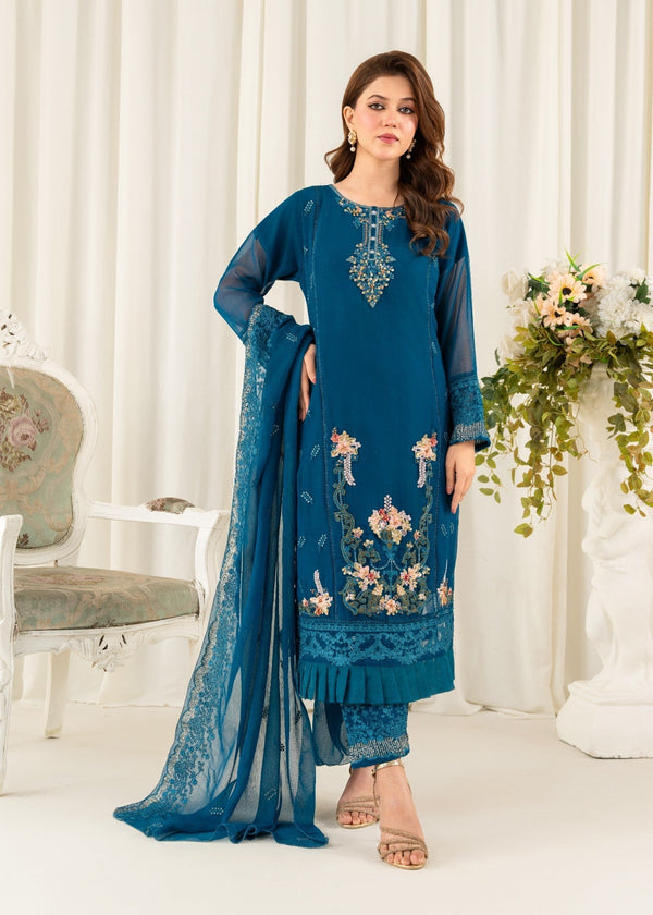 Four Season Boutique FRILL CHIFFON BLUE Women 3pcs