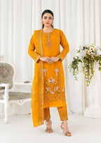 Four Season Boutique FRILL CHIFFON MUSTARD Women 3pcs