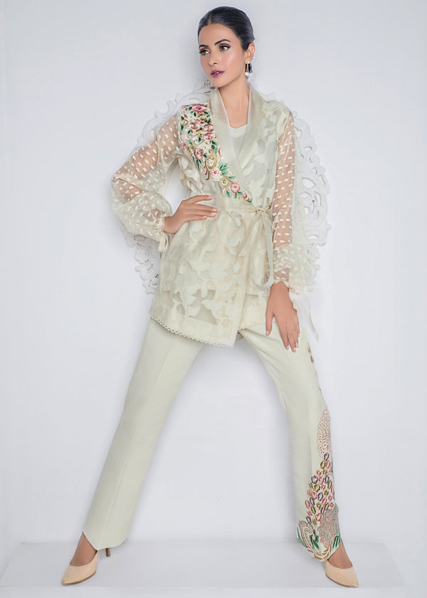 Ridah Naeem Ivory Tapestry Women 2pcs