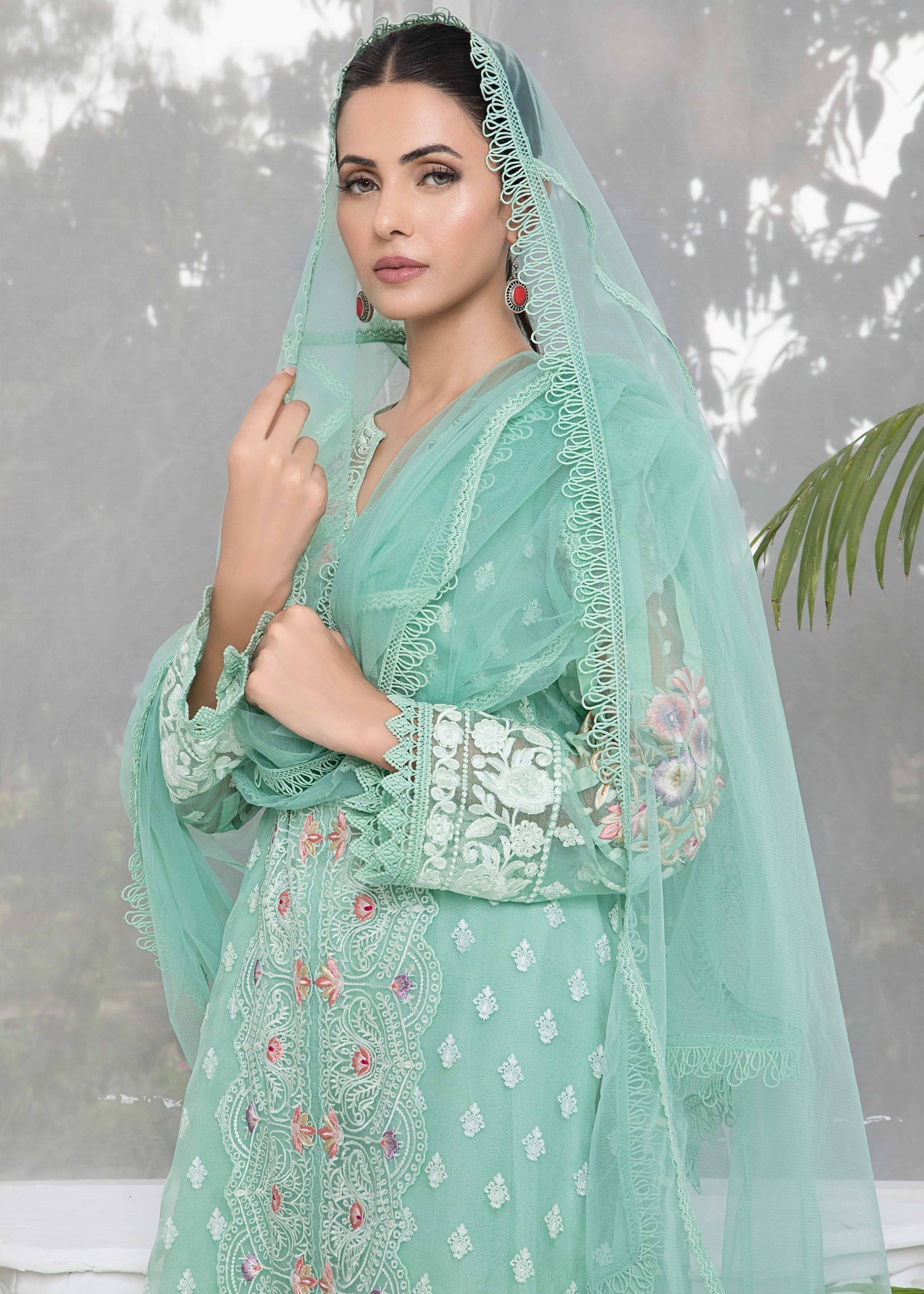 Ridah Naeem Pearl Aqua Elegance Women 2pcs