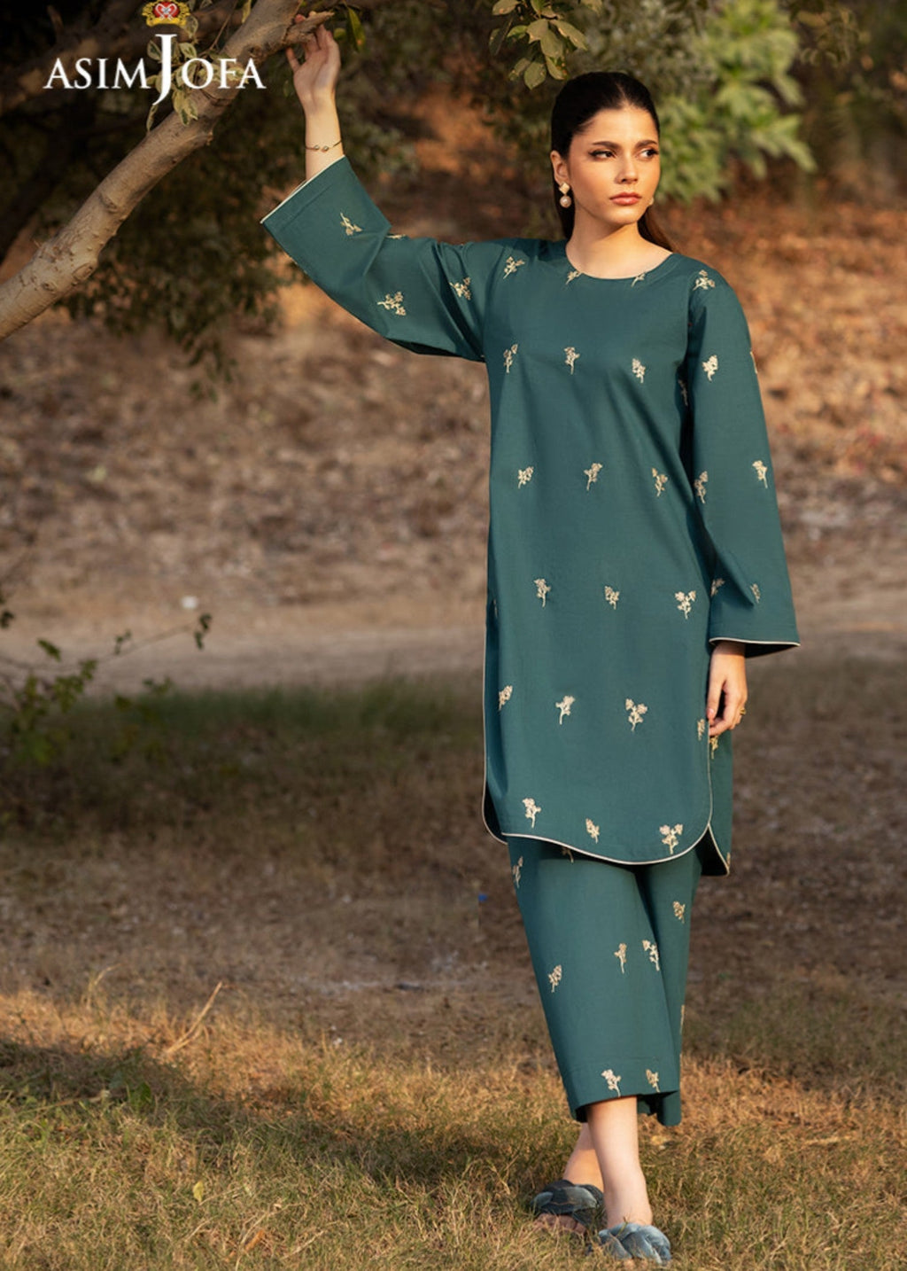 Asim Jofa AJPB 90 EMBROIDERED CAMBRIC Women 2pcs