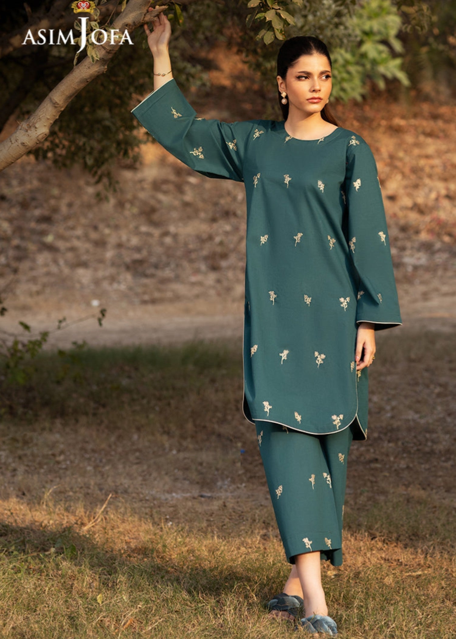 Asim Jofa AJPB 90 EMBROIDERED CAMBRIC Women 2pcs