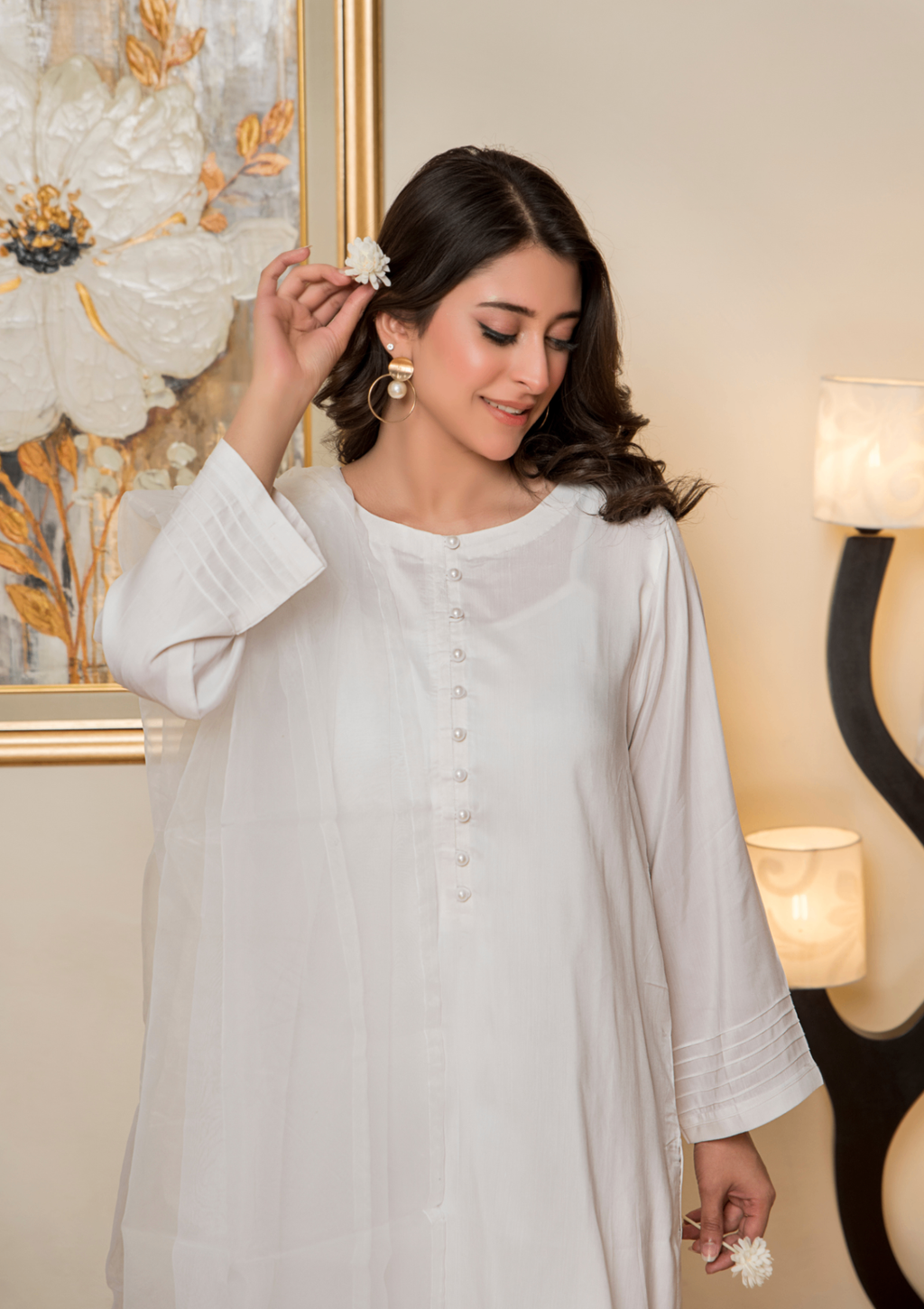 Yolo Pret Silk Viscose with Farshi Shalwar with Organza Dupatta JASHAN S25 0066 Women 3pcs