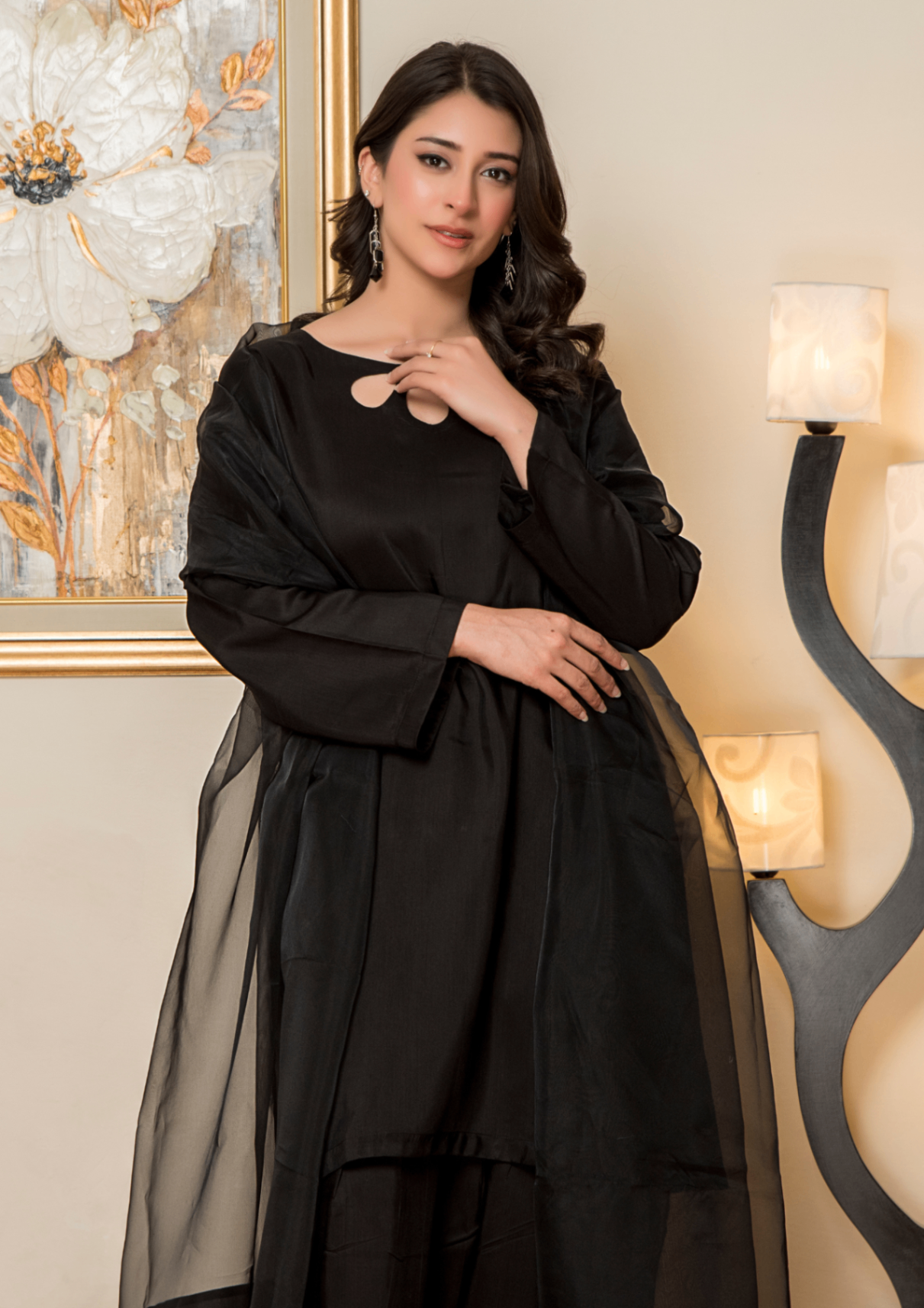 Yolo Pret Silk Viscose with Farshi Shalwar with Organza Dupatta JASHAN S25 0065 Women 3pcs