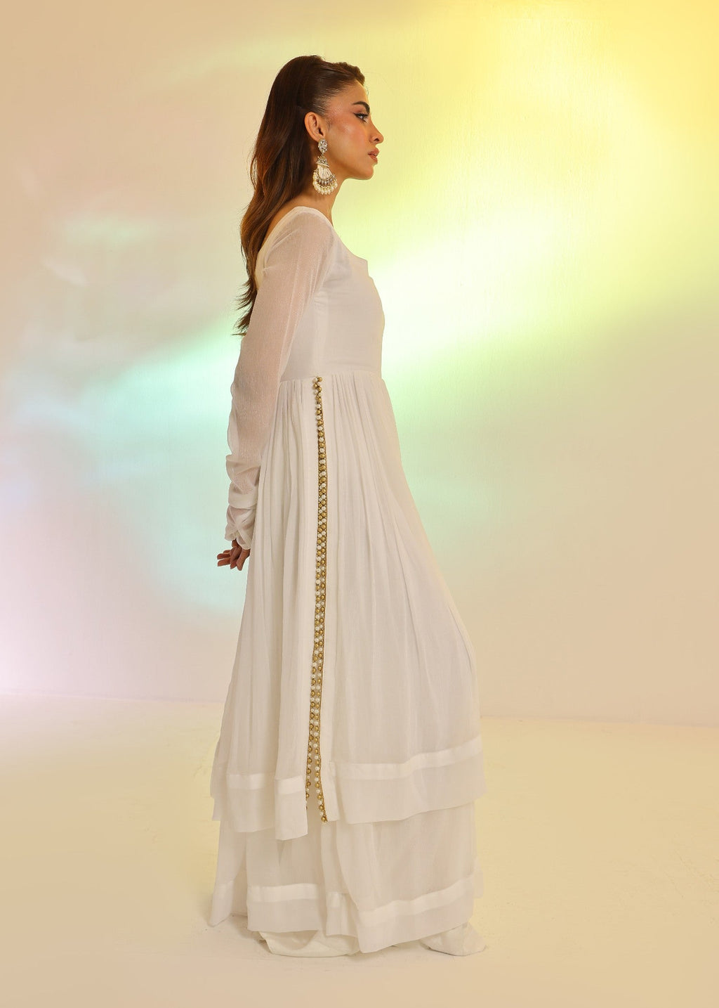 Ripret White tier pishwas Women 2pcs