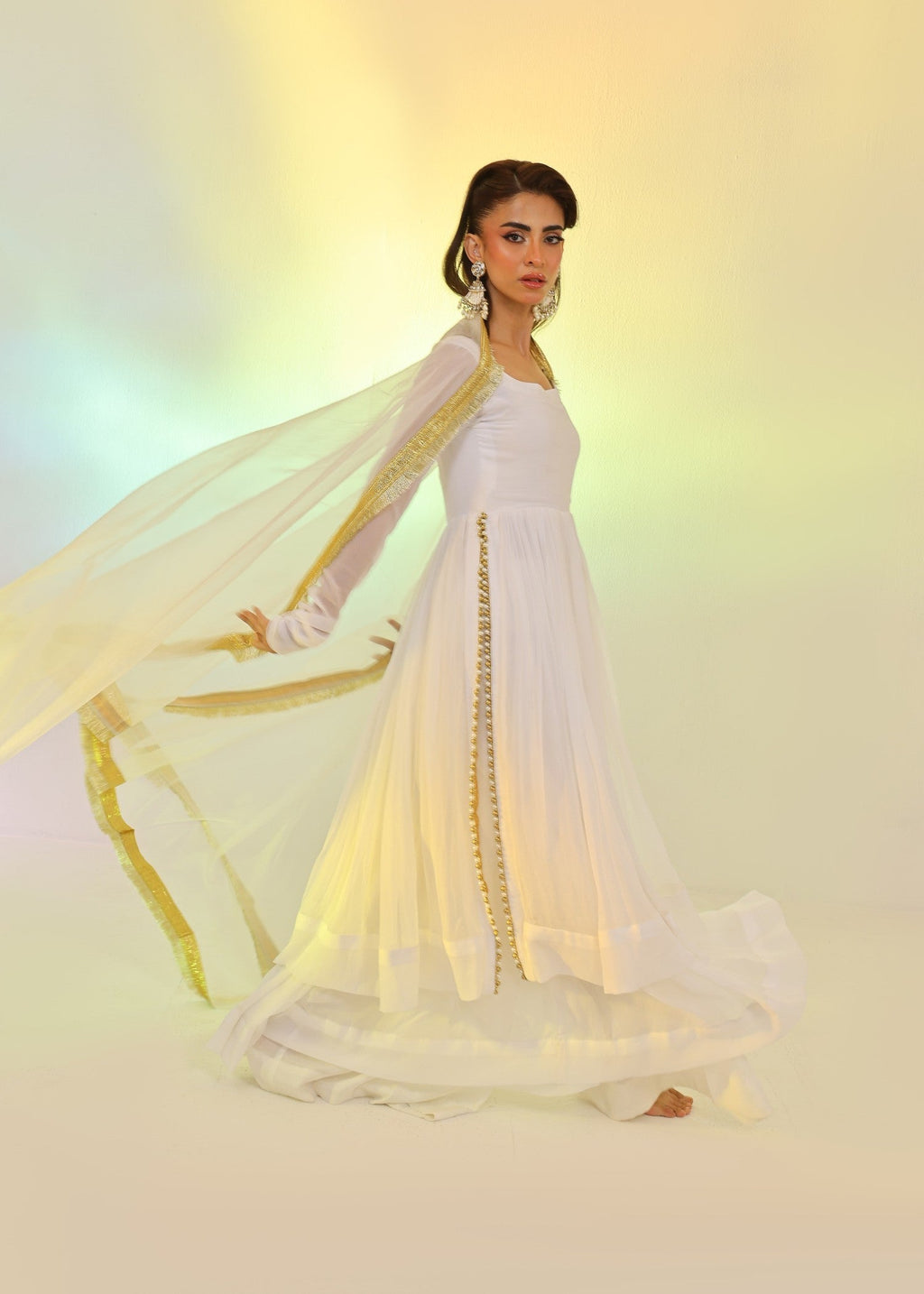 Ripret White tier pishwas Women 2pcs