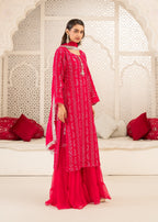 Four Season Boutique HASEEN GARRARA HOTPINK Women 3pcs