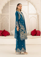 Four Season Boutique ESHAL CHIFFON BLUE Women 3pcs