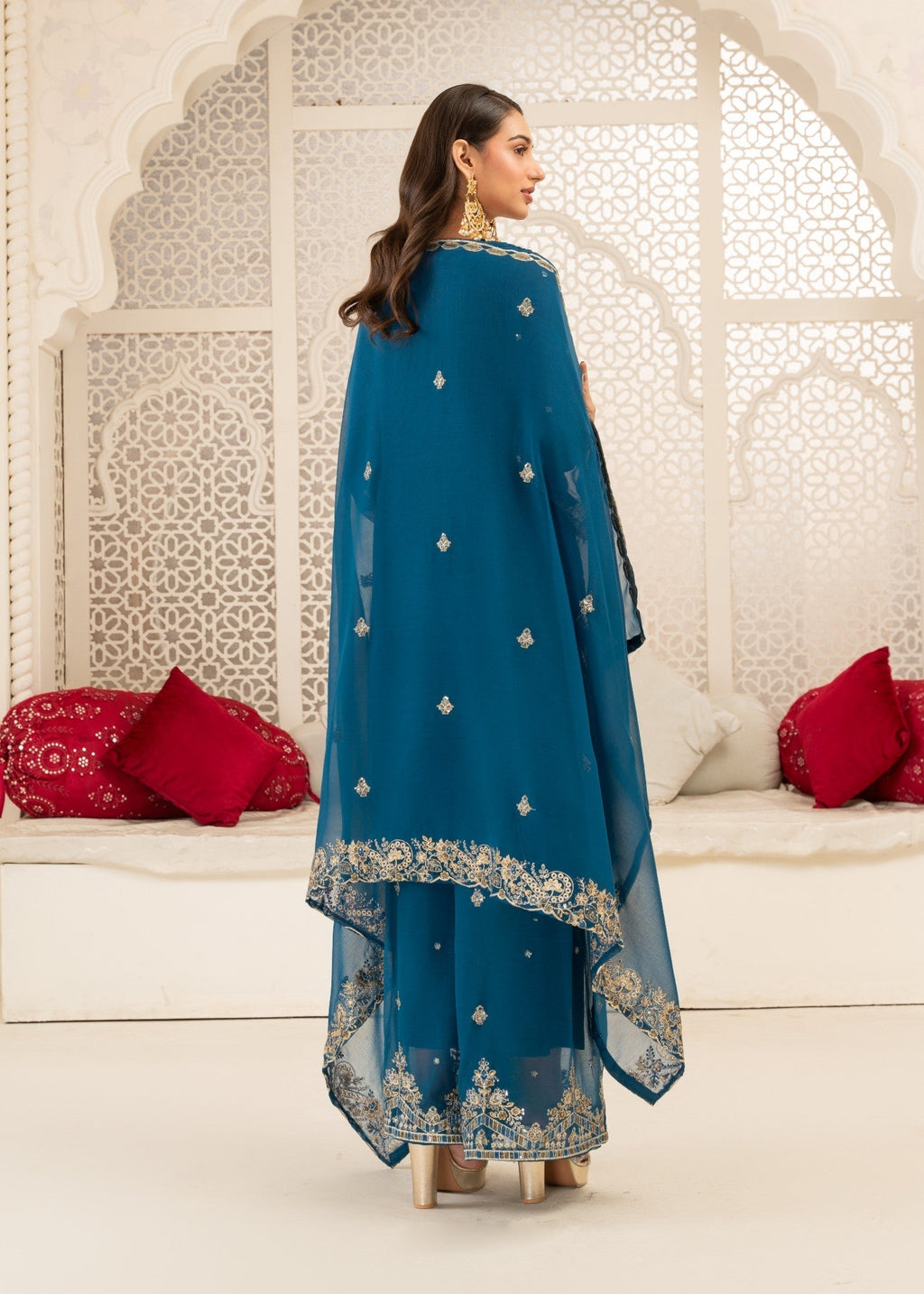 Four Season Boutique ESHAL CHIFFON BLUE Women 3pcs