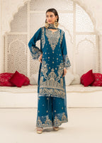 Four Season Boutique ESHAL CHIFFON BLUE Women 3pcs