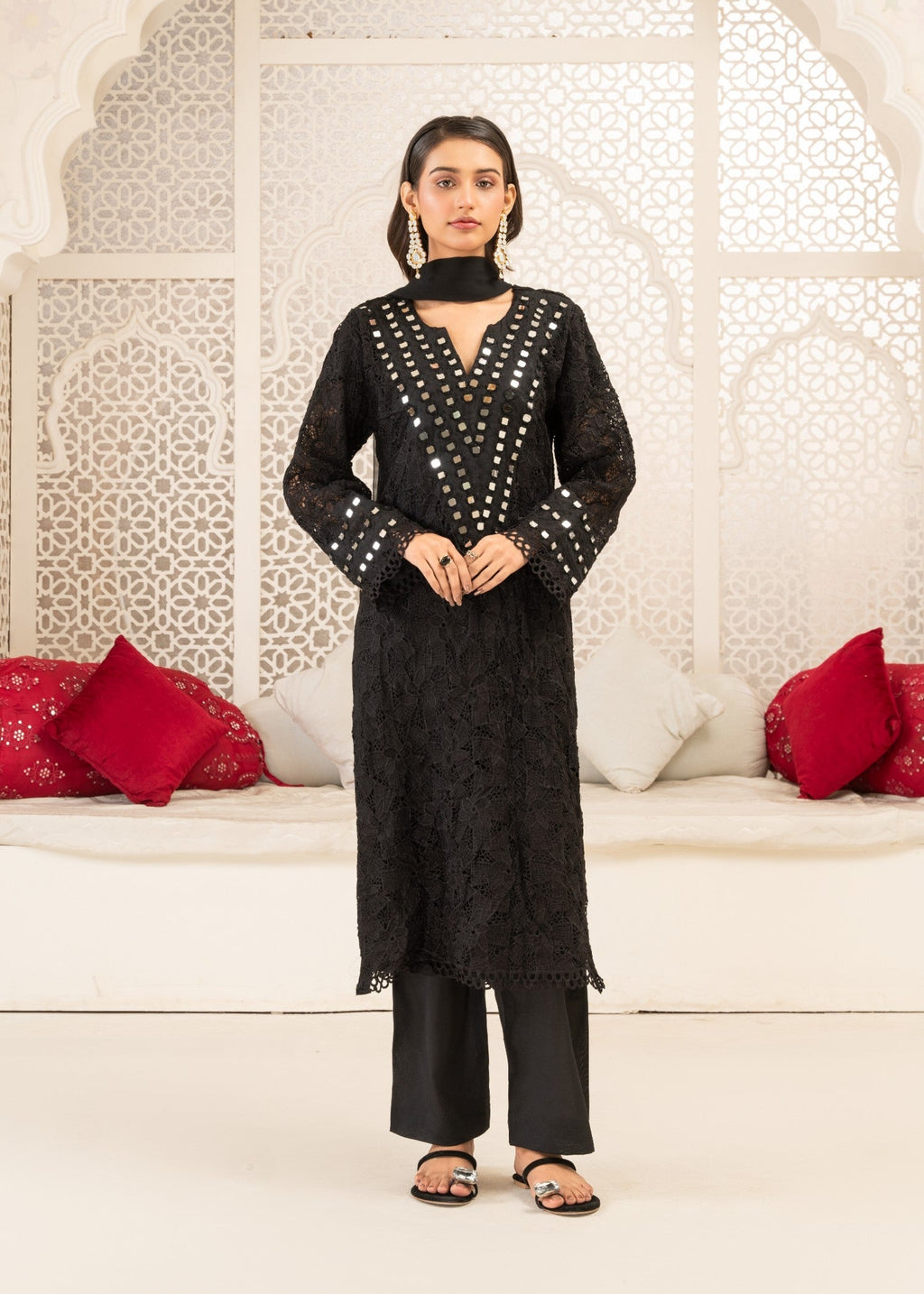 Four Season Boutique COTTON NET BLACK Women 3pcs