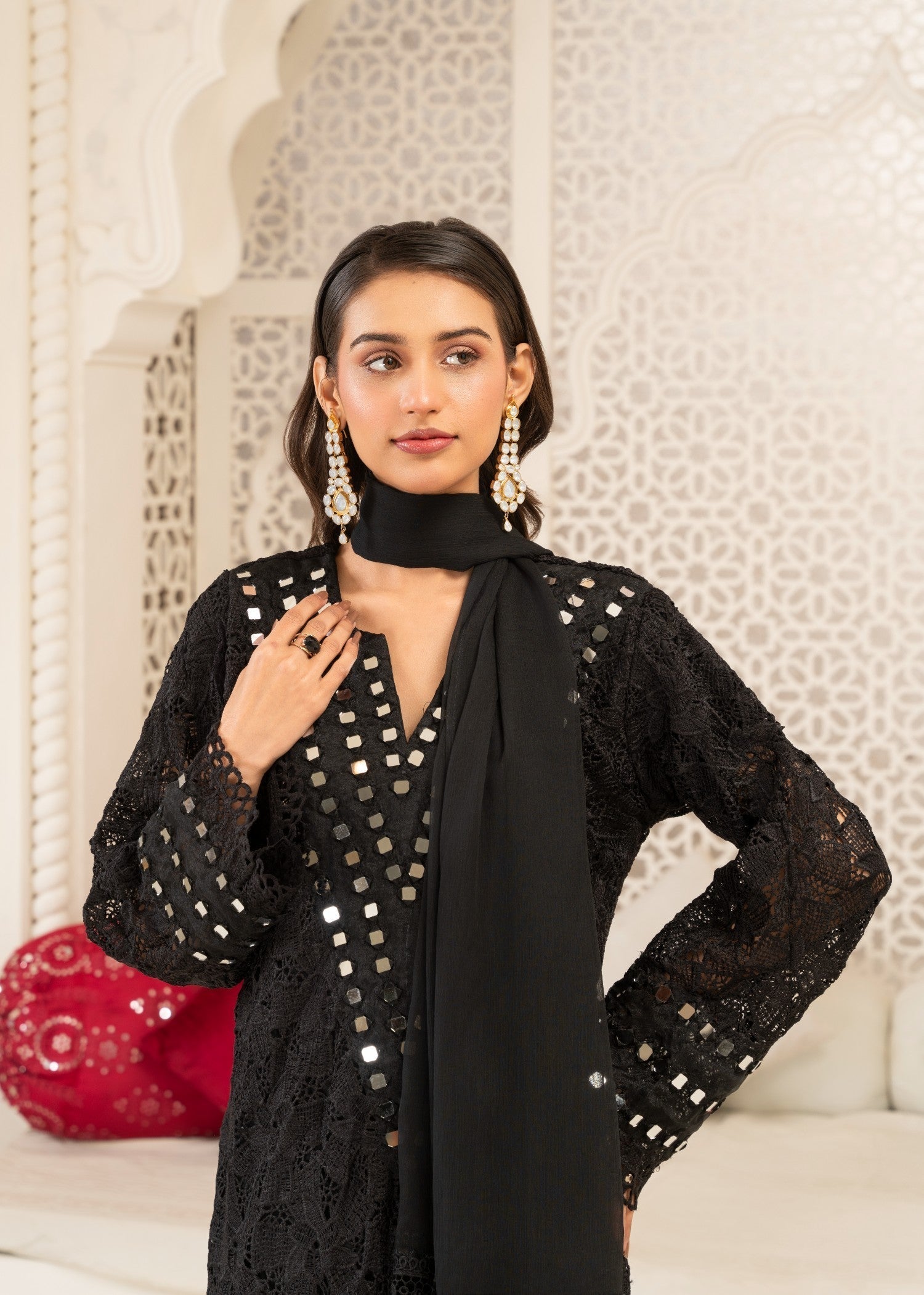 Four Season Boutique COTTON NET BLACK Women 3pcs