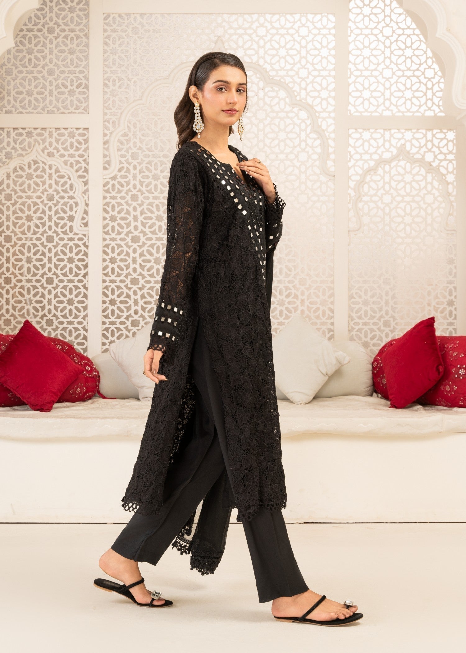 Four Season Boutique COTTON NET BLACK Women 3pcs