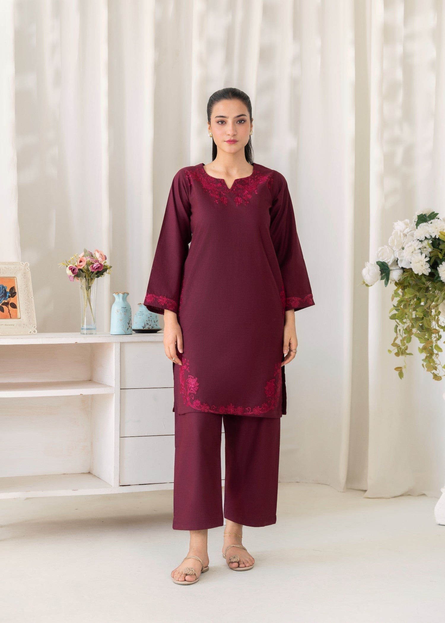 Shefoze Clothing Almona Embroidery Women 2pcs