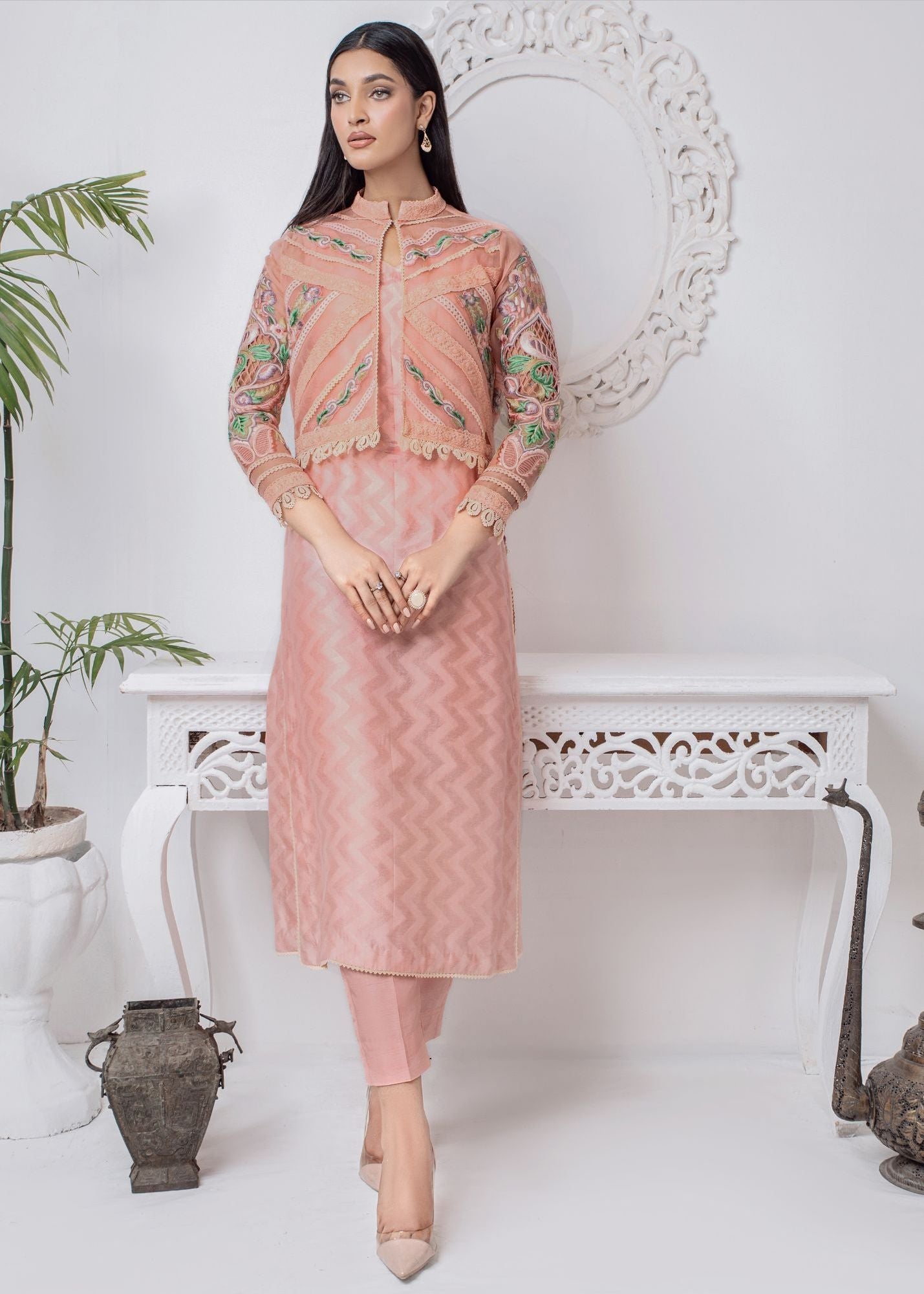 Ridah Naeem Coral Elegance Women 2pcs