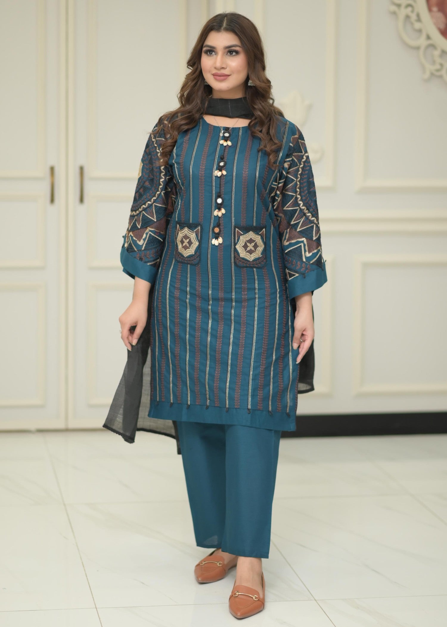 Rangoon Clothing Milaan Zink Blue Women 3pcs