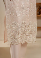 Khubsurat 3854 KH CT Peach Embroidery Long Shirt Coton Women 3pcs