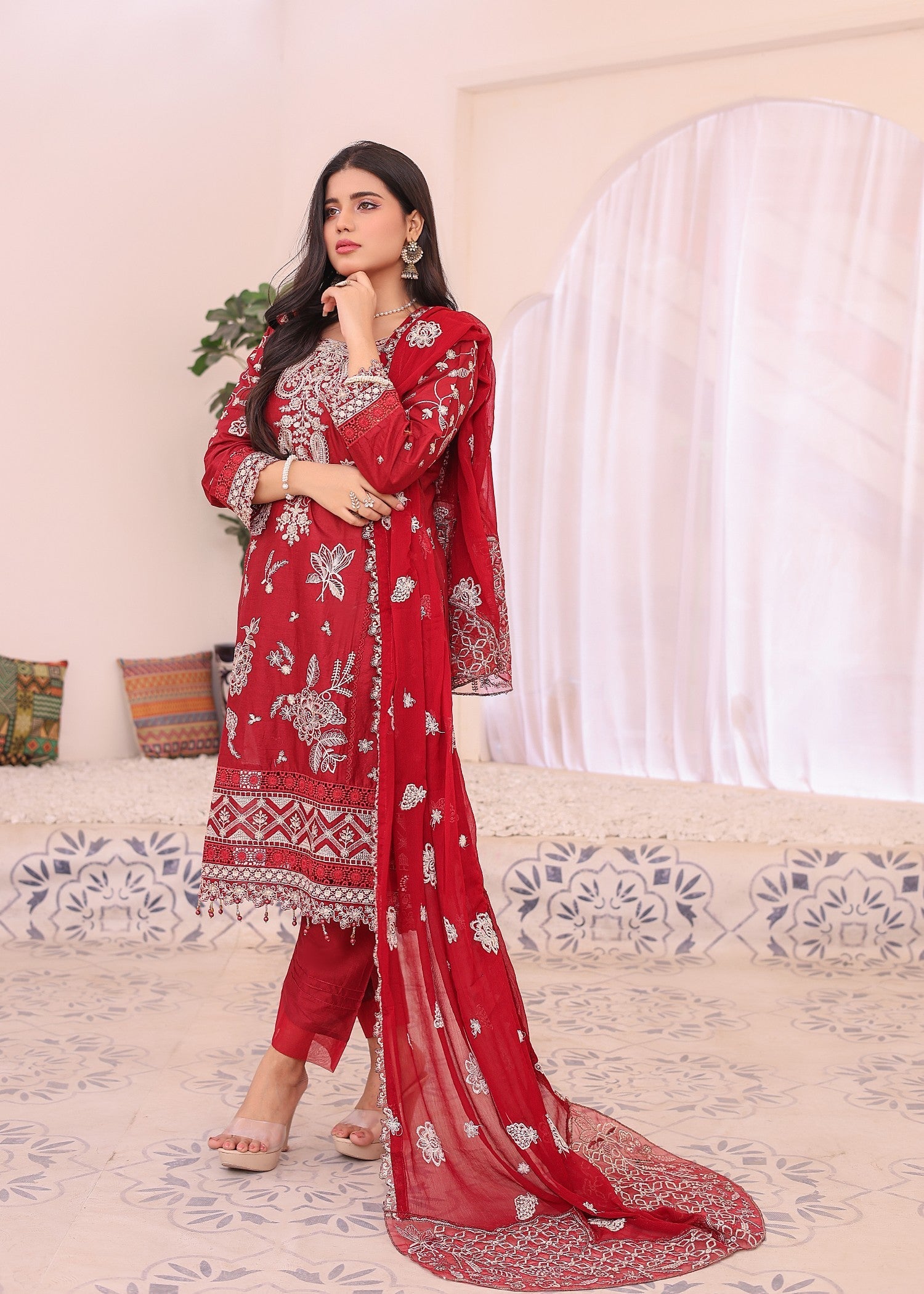 Umer Aayan B3 MAROON Women 3pcs