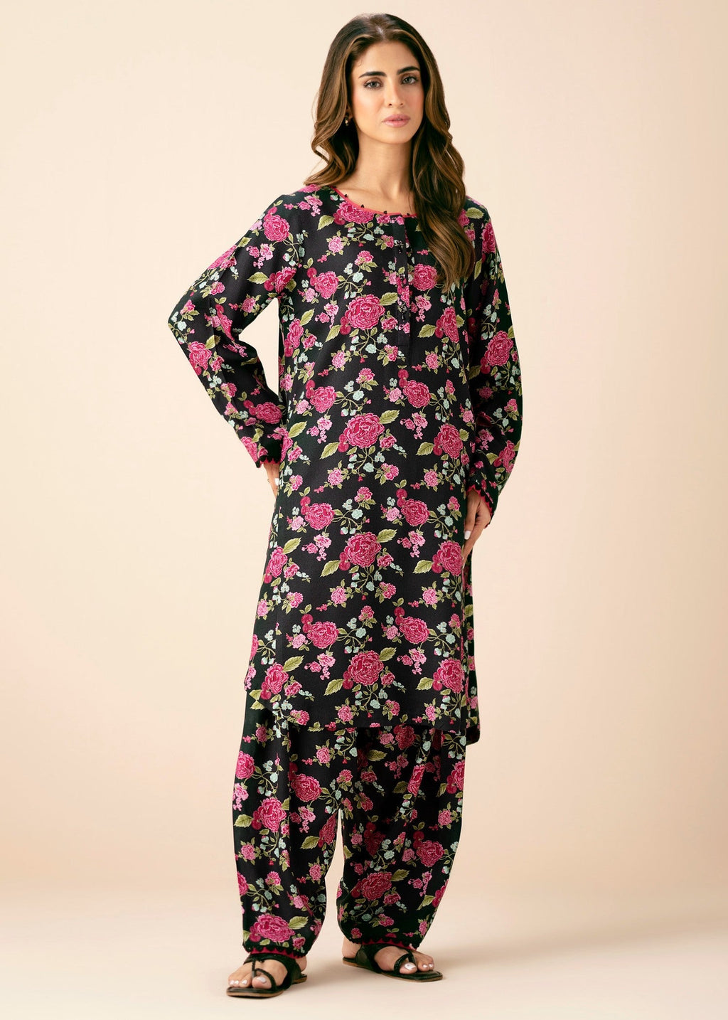Zeen Stitched Printed Viscose Crepe Suit WLM24148 Women 2pcs