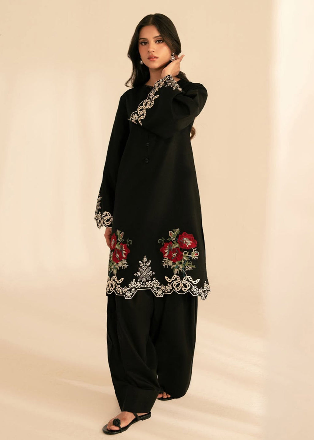 The Turkish Wear TREND SETTER FARSHI SHALWAR KURTA SET Women 2pcs