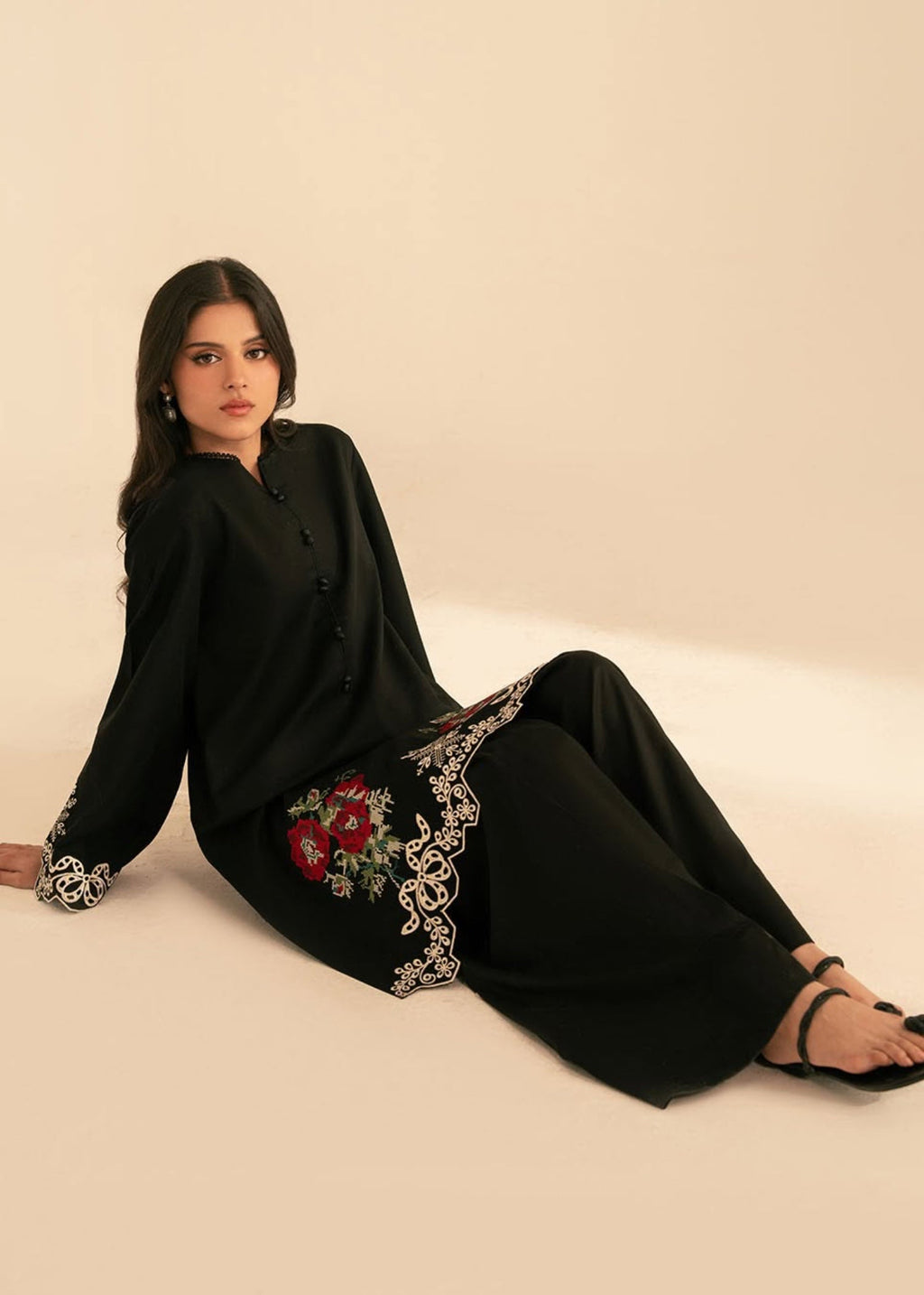 The Turkish Wear TREND SETTER FARSHI SHALWAR KURTA SET Women 2pcs