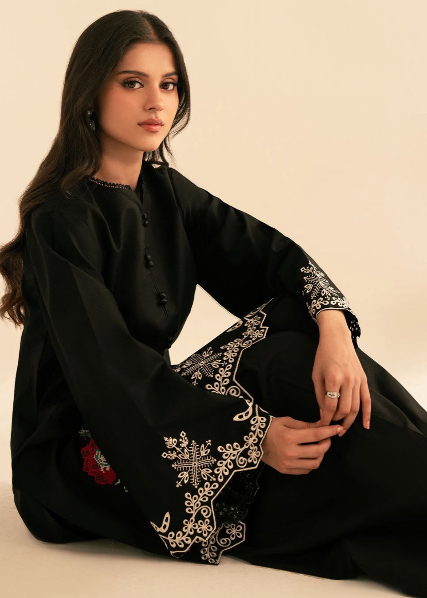 The Turkish Wear TREND SETTER FARSHI SHALWAR KURTA SET Women 2pcs