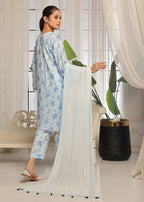 Kumash Textiles Shamry Blue Lawn Women Women 3pcs