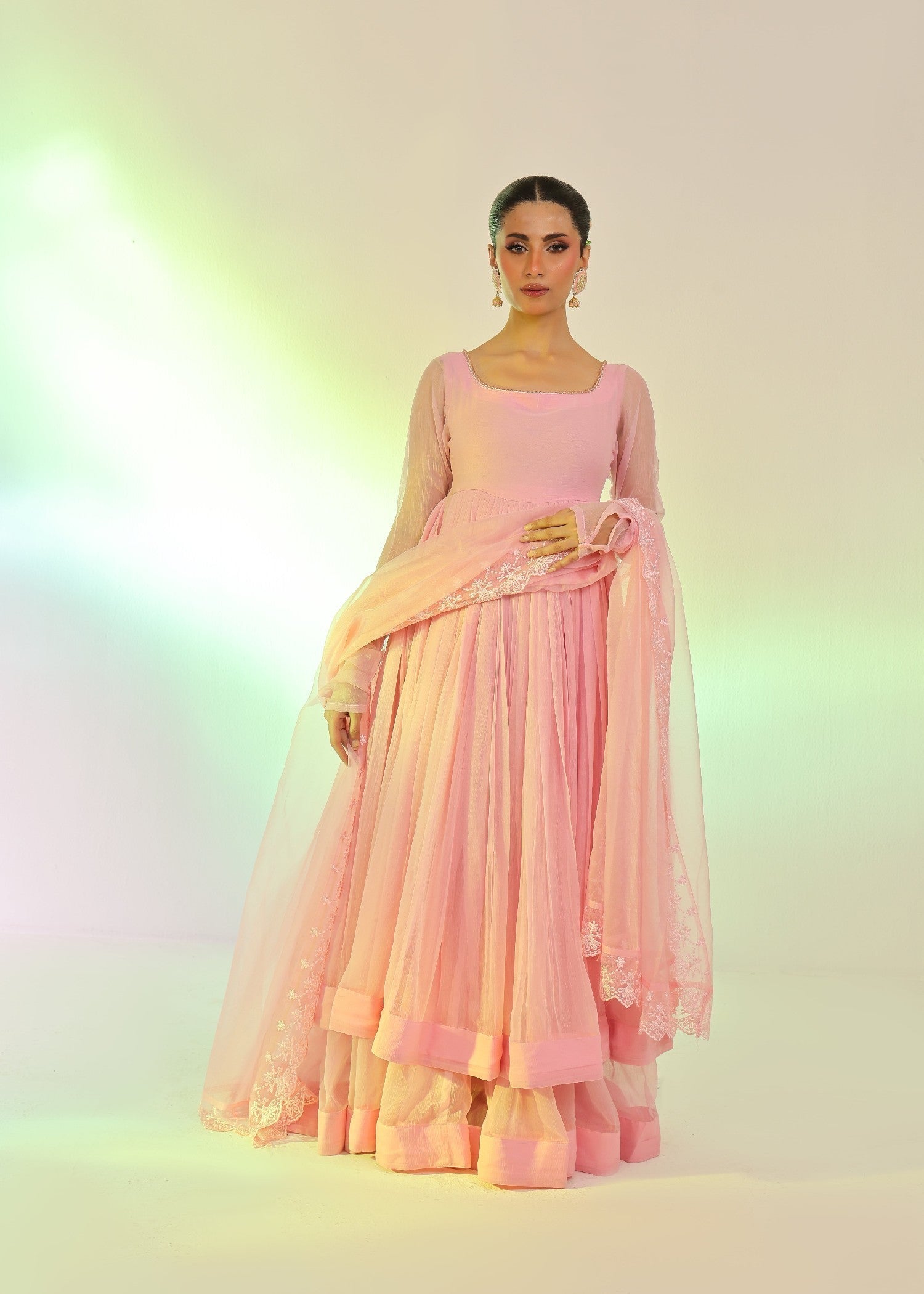 Ripret Pink Tier Pishwas Women 2pcs