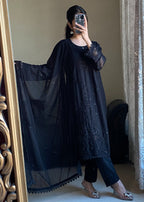 Four Season Boutique NIMRA CHIFFON BLACK Women 3pcs