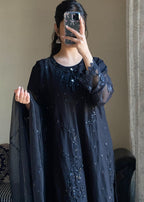 Four Season Boutique NIMRA CHIFFON BLACK Women 3pcs