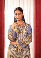 Ruby Suleiman Sway Beige and Linear Blue Women 2pcs