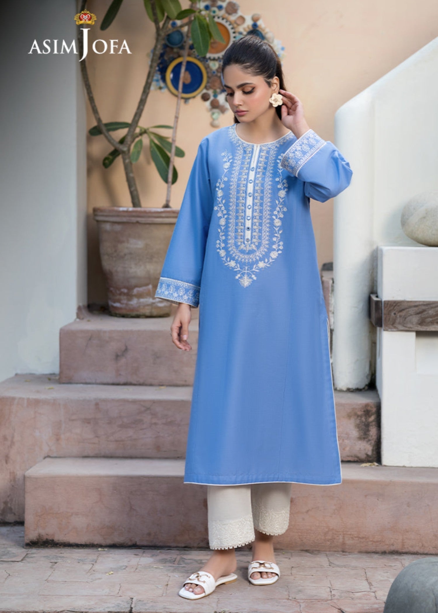 Asim Jofa AJPB 89 EMBROIDERED CAMBRIC Women 1pcs
