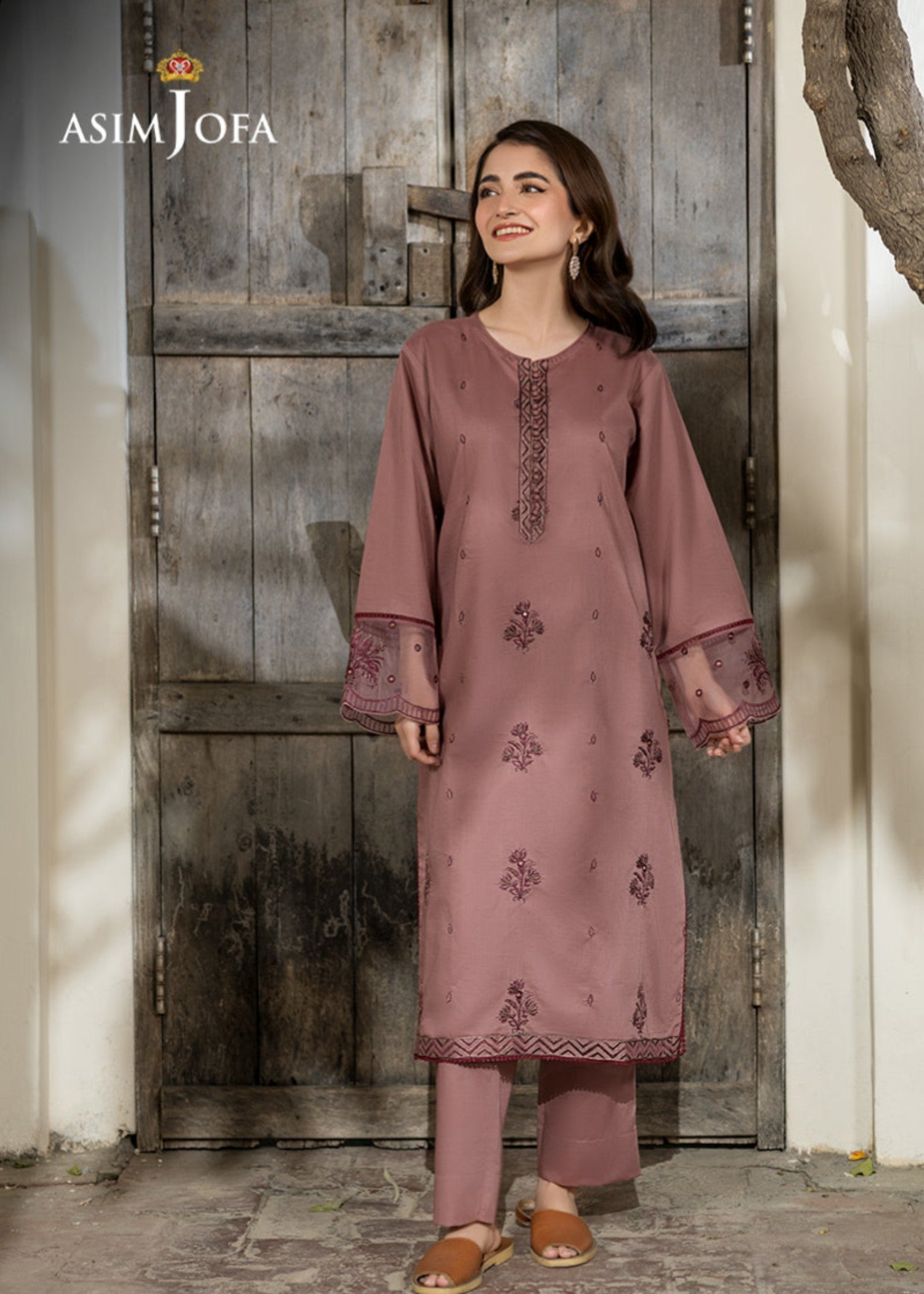 Asim Jofa AJPB 100 EMBROIDERED CAMBRIC Women 2pcs