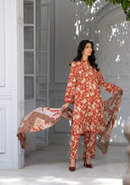 Bin Tayyab BT006183 RED Women 3pcs