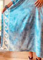 Soukpk Sky Blue Kaftan Women 1pcs