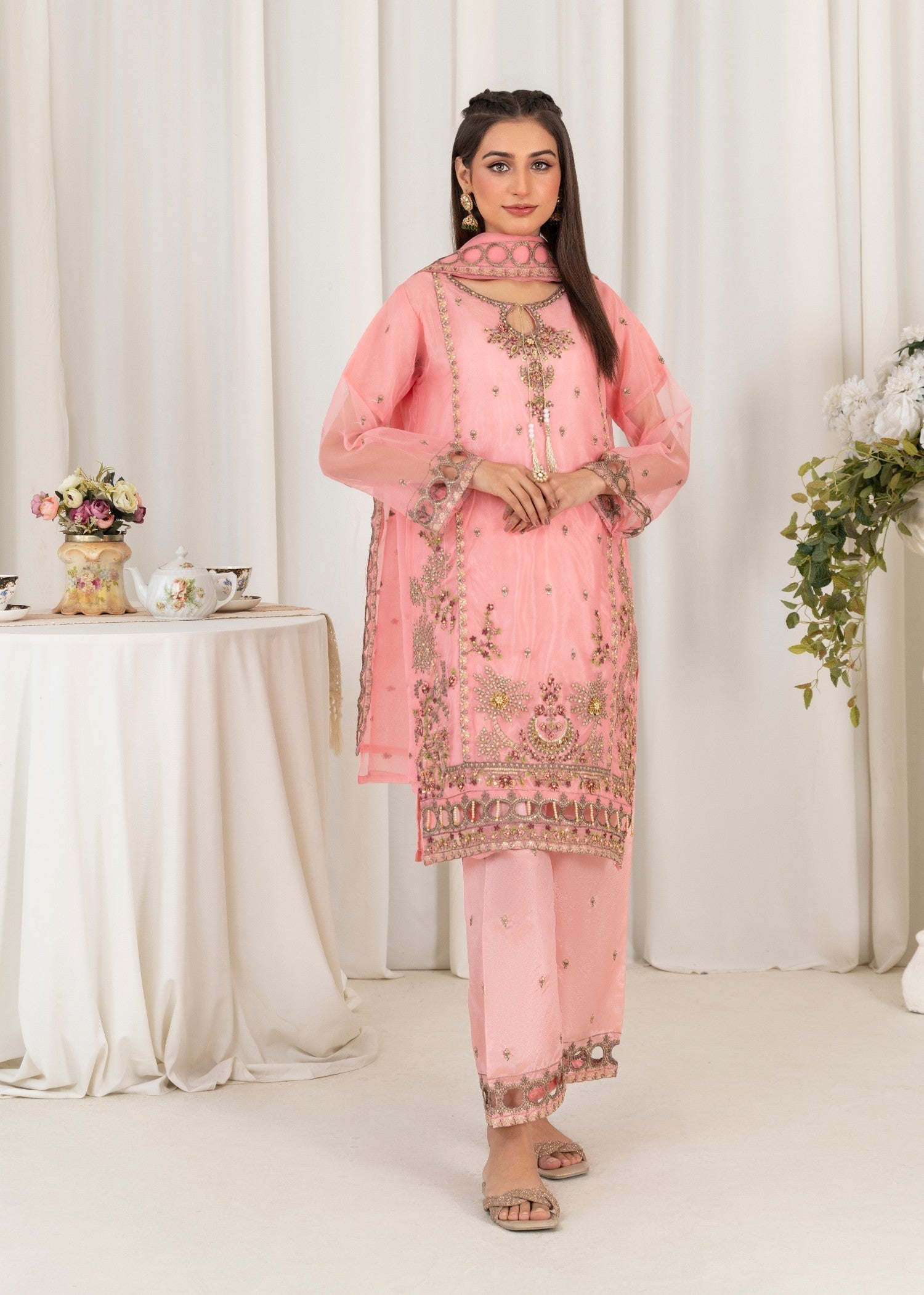 Shefoze Clothing Fancy zartaj sequence embroidery Women 3pcs