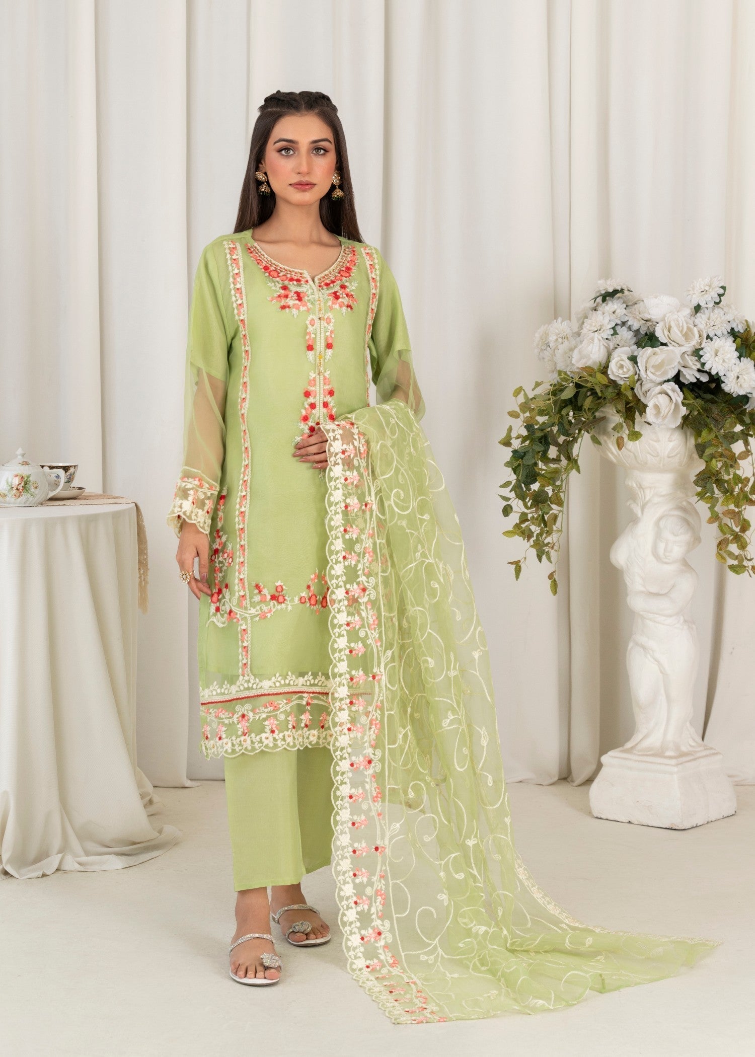 Shefoze Clothing Fancy malti embroidery Women 3pcs