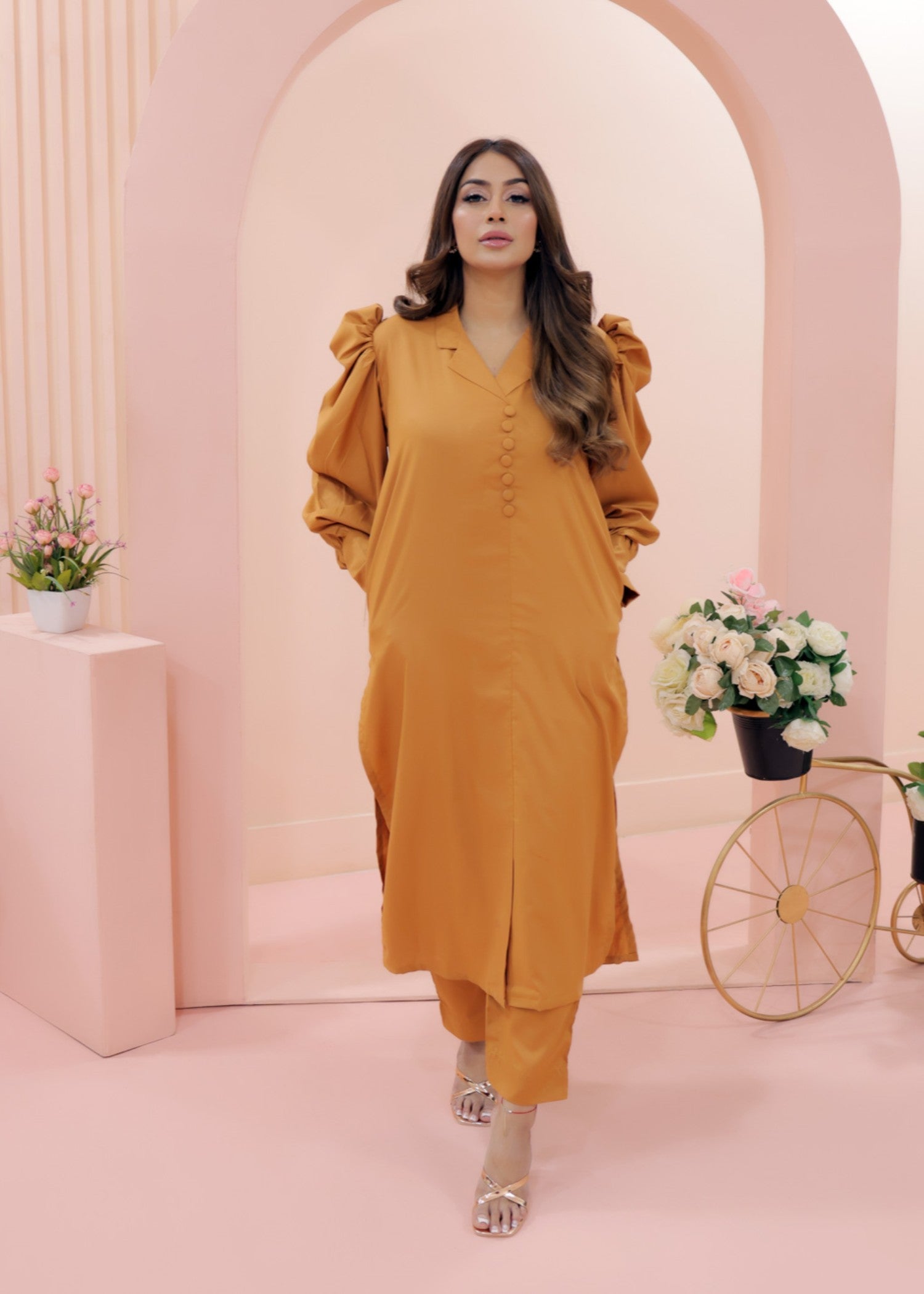 Tng (The Next Generation) Arha Co Ord Set | Mustard Women 2pcs