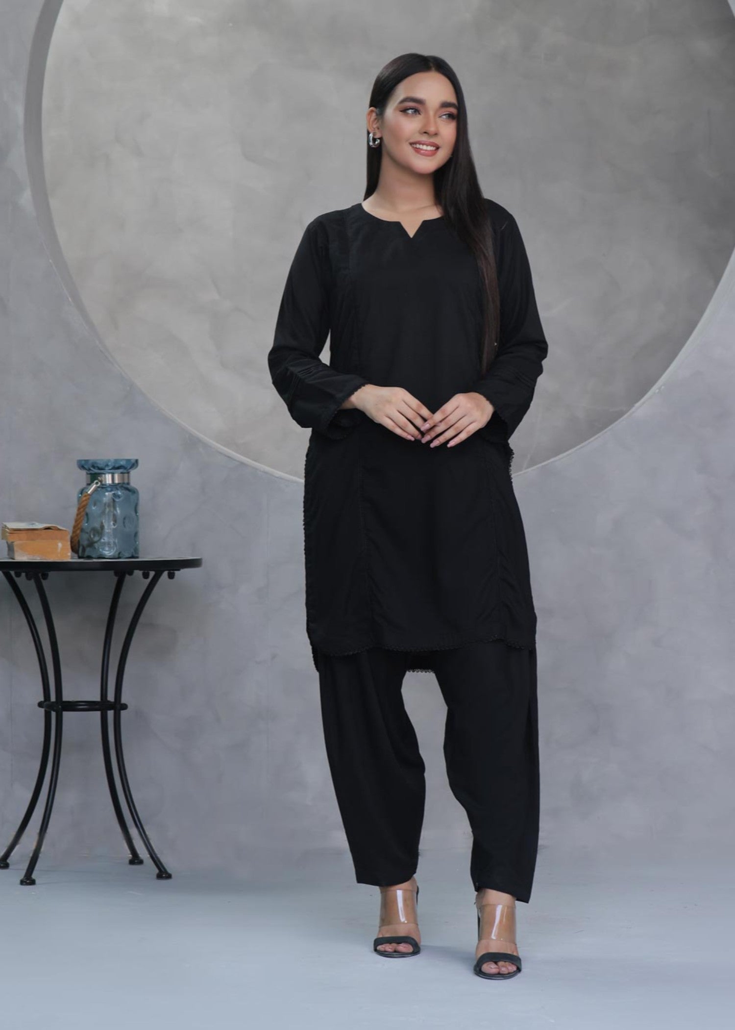 Tng (The Next Generation) Rooja Co Ord Set | Black Women 2pcs