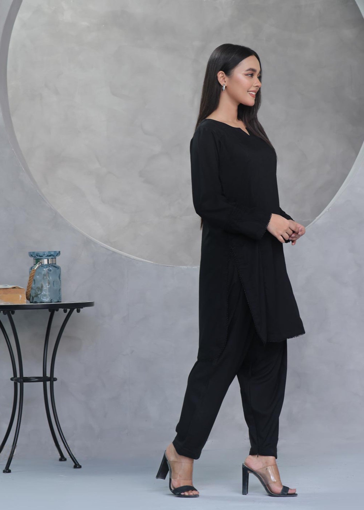 Tng (The Next Generation) Rooja Co Ord Set | Black Women 2pcs
