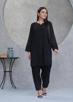 Tng (The Next Generation) Rooja Co Ord Set | Black Women 2pcs