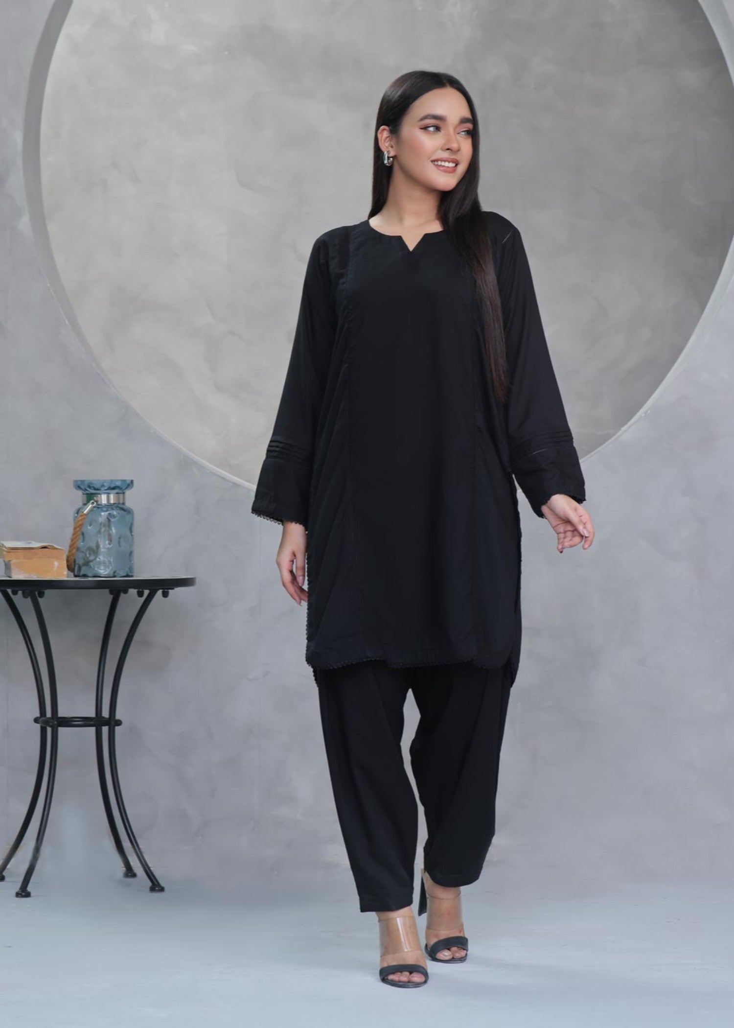 Tng (The Next Generation) Rooja Co Ord Set | Black Women 2pcs